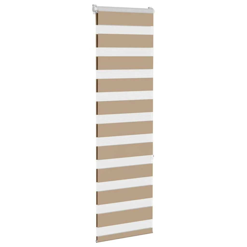 vidaXL Zebra Blind Sand Brown 50x150 cm Fabric Width 45.9 cm Polyester