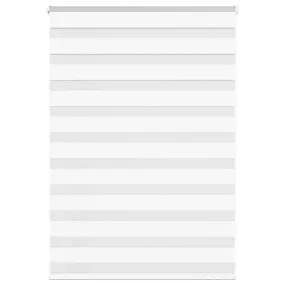 vidaXL Zebra Blind White 100x100 cm Fabric Width 95.9 cm Polyester