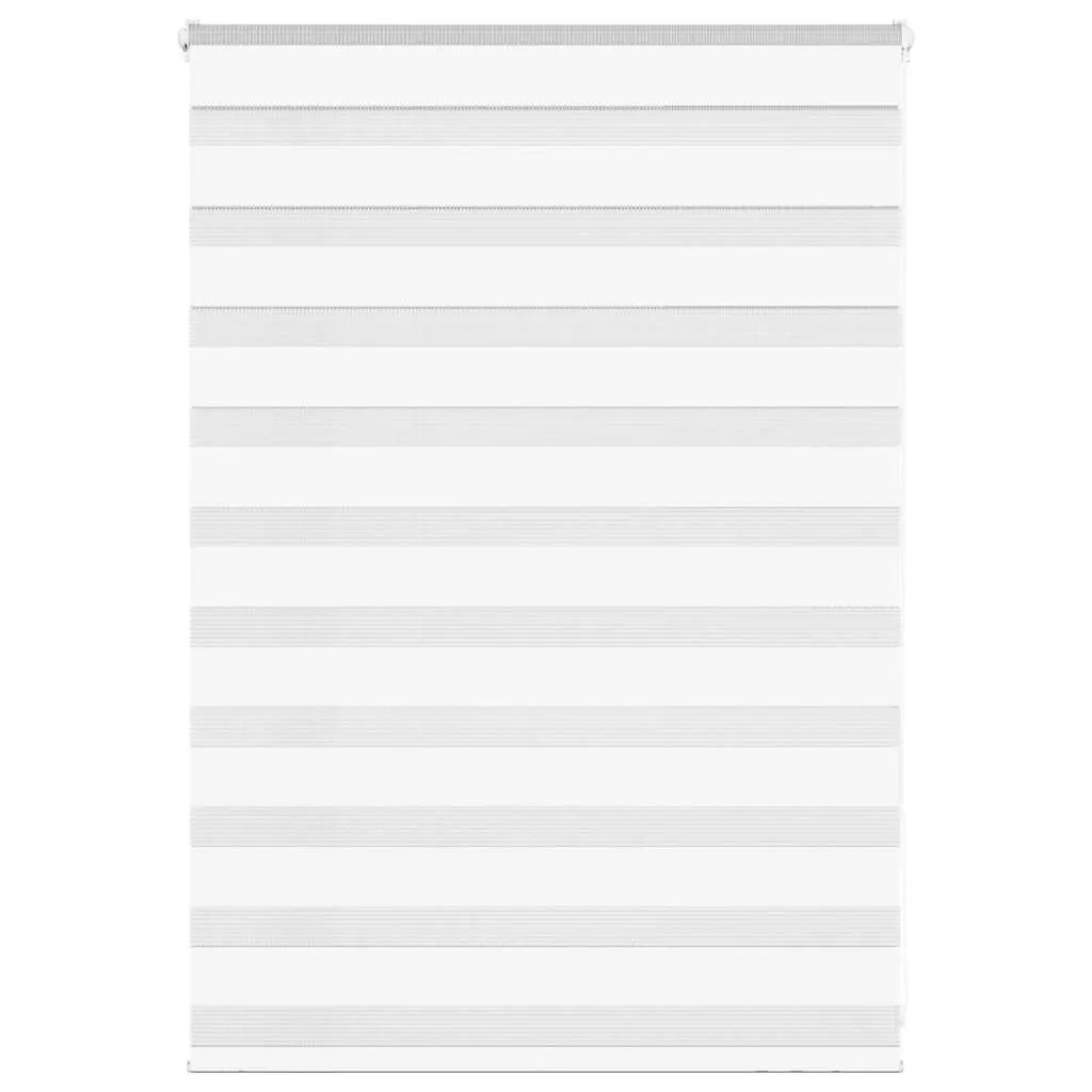 vidaXL Zebra Blind White 100x100 cm Fabric Width 95.9 cm Polyester