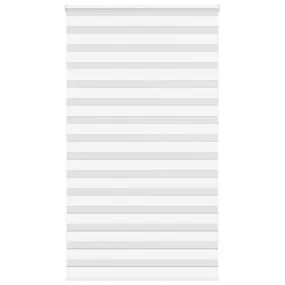 vidaXL Zebra Blind White 130x230 cm Fabric Width 125.9 cm Polyester