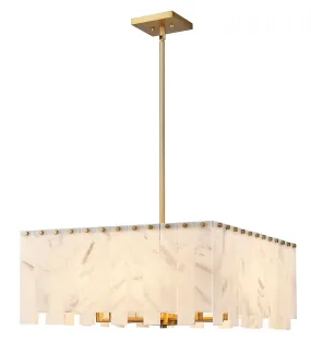 Viviana Eight Light Pendant in Rubbed Brass