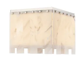 Viviana Four Light Flush Mount in Polished Nickel