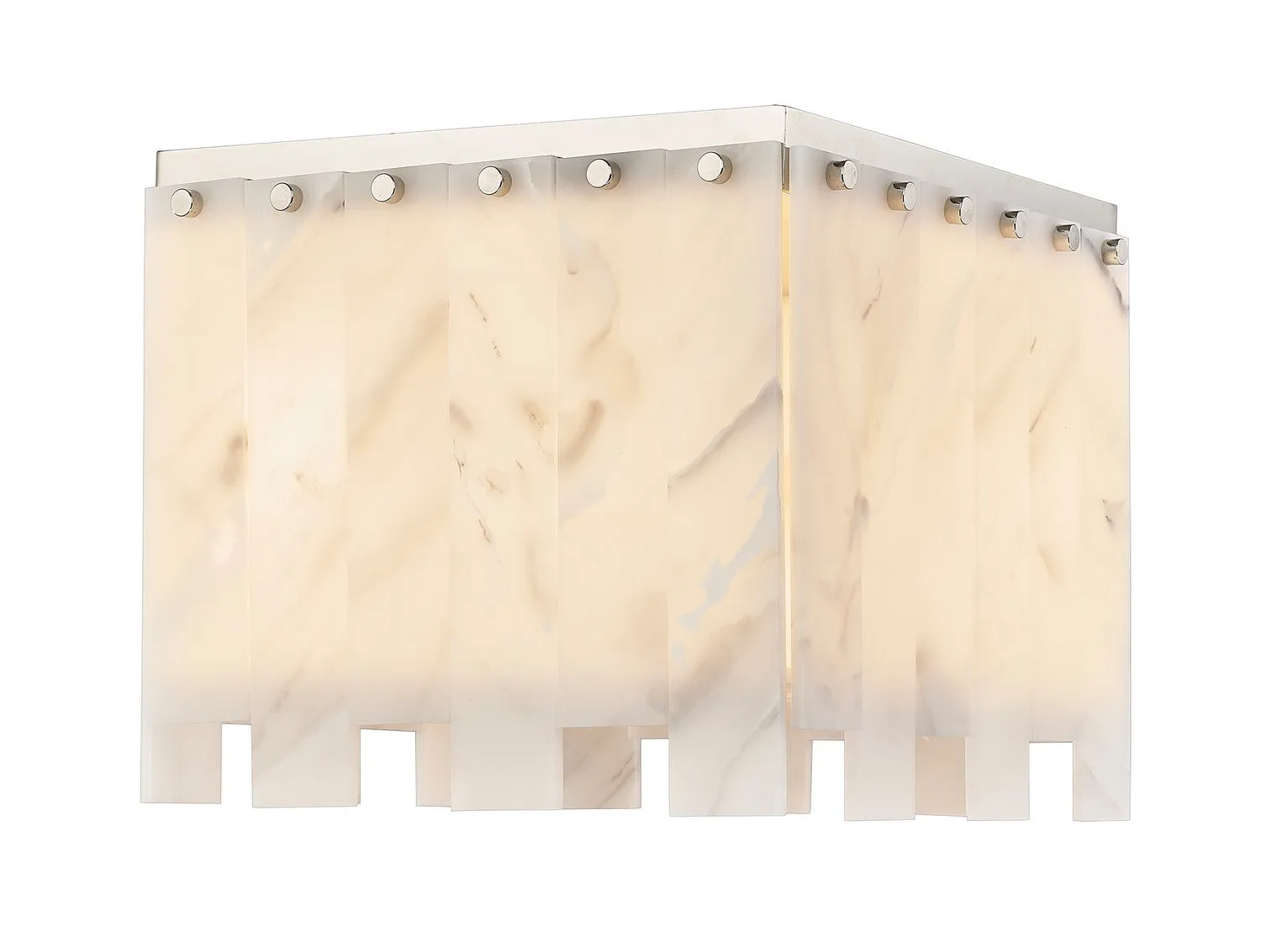 Viviana Four Light Flush Mount in Polished Nickel