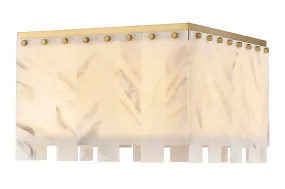 Viviana Six Light Flush Mount in Rubbed Brass