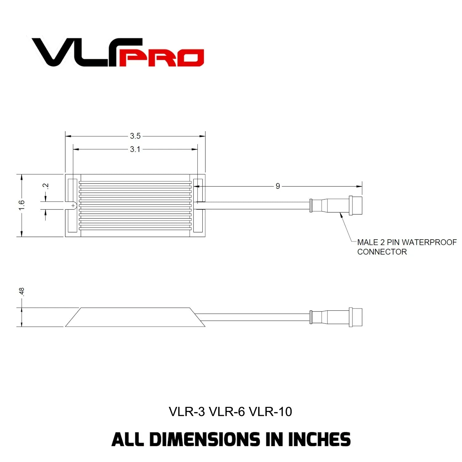 VLR-3 RESISTOR W/ DUOTAP HARNESS