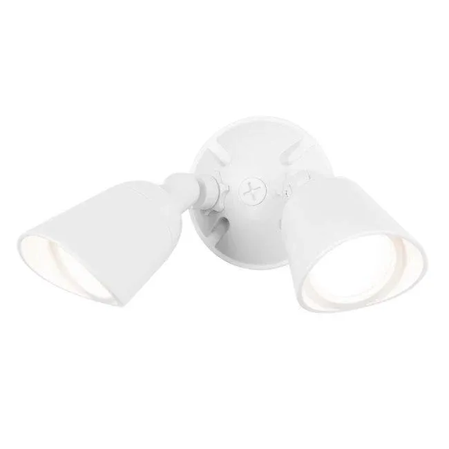 WAC Endurance Double Spot Wallpack Luminaire 120V 5000K Architectural White WP-LED430-50-AWT