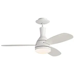 Westinghouse 7259800 48 Inch White Finish Reversible Blades (White/White Washed Pine) Includes Light Fixture with Opal Frosted Glass