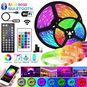 WiFi LED Strip Lights with Bluetooth & Alexa - RGB Music Sync