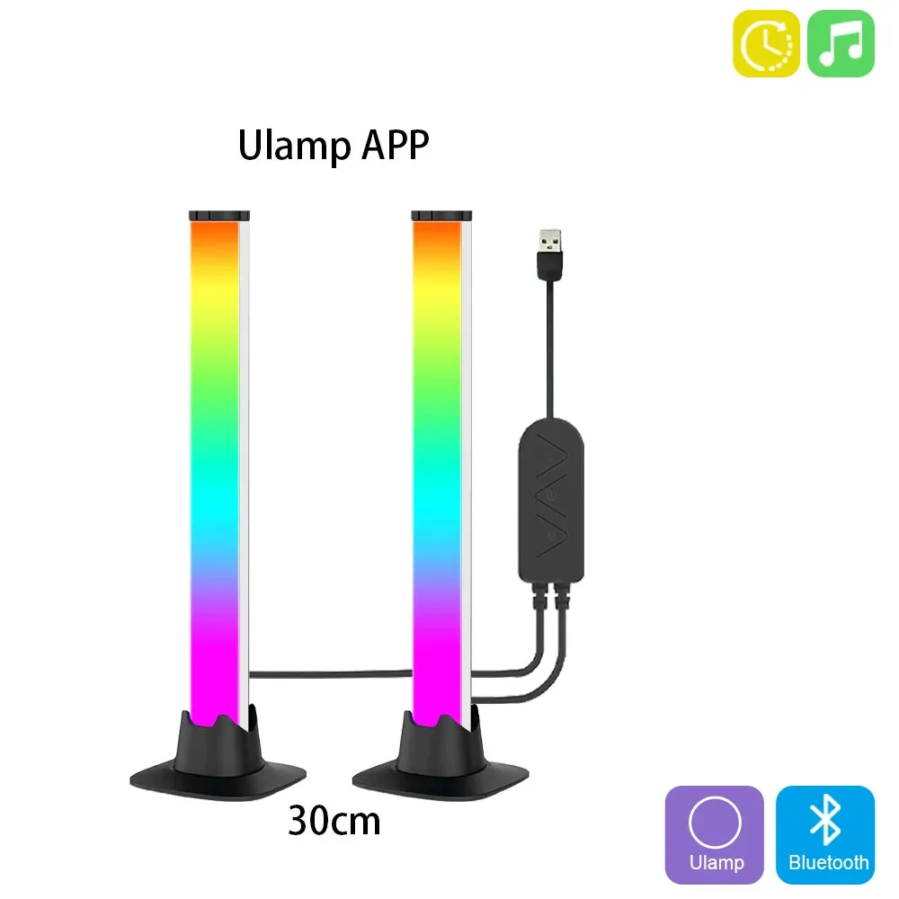 Wiscolor Tuya WiFi RGBIC LED Light Bar – Smart Music Syncing Desktop Lamp with Remote Control