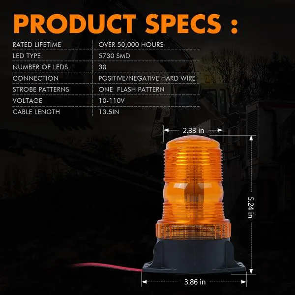 Xprite Compact 30 LED Beacon Strobe Light - G1 (Screw Mounted) / G2 (Magnetic or Permanent)