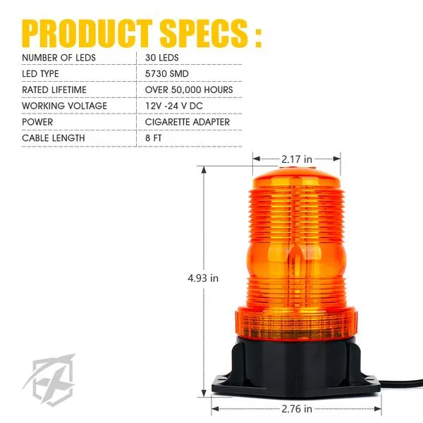 Xprite Compact 30 LED Beacon Strobe Light - G1 (Screw Mounted) / G2 (Magnetic or Permanent)