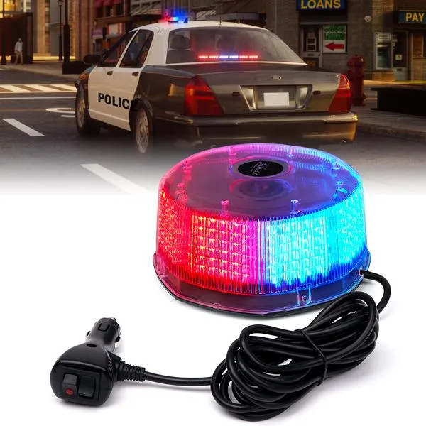 Xprite Sun Beam Series 240 LED High Intensity Strobe and Rotating Light Beacon - Red-Blue/White-Amber/Amber