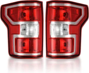YITAMOTOR® Tail Light Assembly For 18-20 Ford F150 Halogen OE Replacement with Bulbs and Harness Red Brake Tail Light Rear Lamp - Left & Right Side