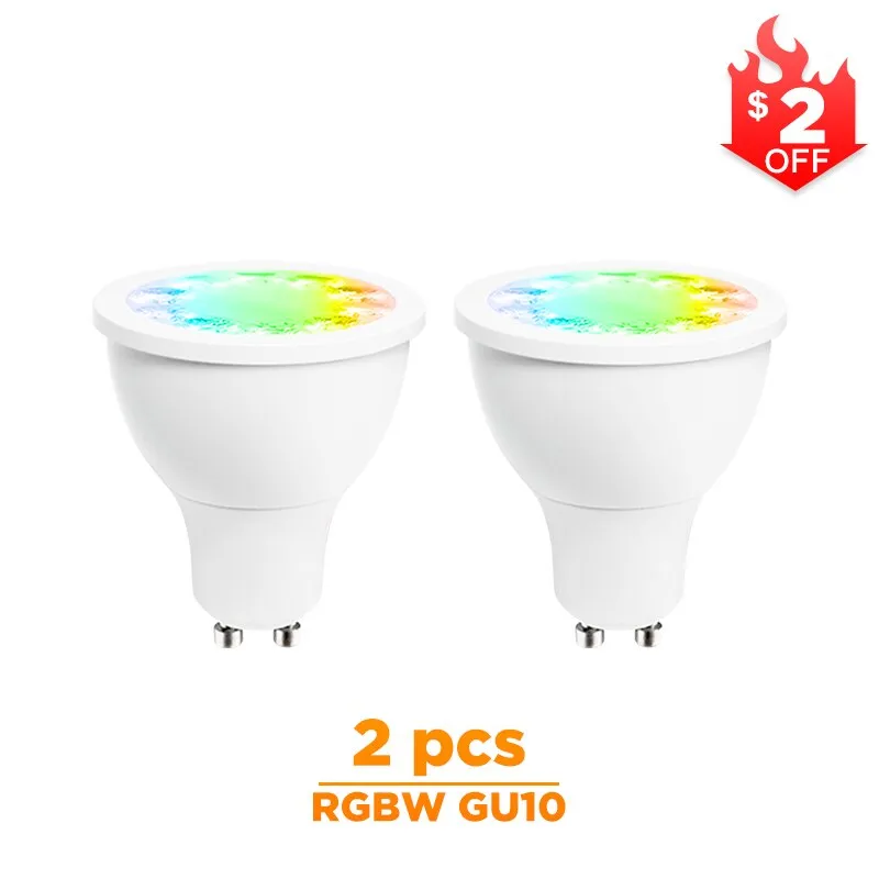 ZIGBEE rgbw gu10 spot light , rgbw rgb cct gu10 spotlight zigbee zll 5W AC100-240V led APP controller work with Amazon echo plus