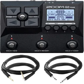 Zoom G2 Four Multi-Effect Guitar Pedal Cable Essential Kit