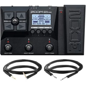 Zoom G2X Four Multi-Effect Guitar Pedal Cable Essential Kit